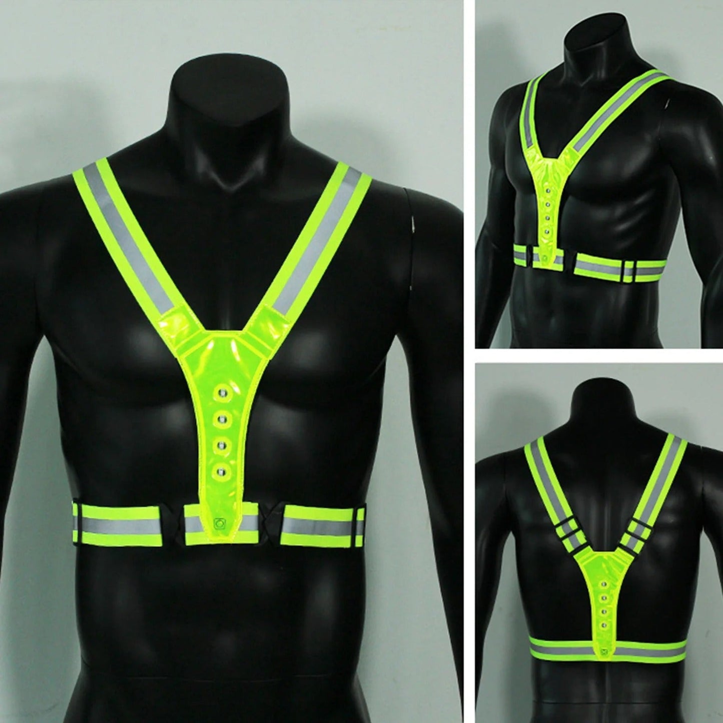 Ceinture de Sécurité - SafetyVest™ - Vert Points - BricoÉclairage