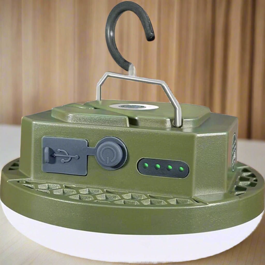 Lampe de Poche Rechargeable - RechargeablePortableLantern™ - Vert Militaire - BricoÉclairage