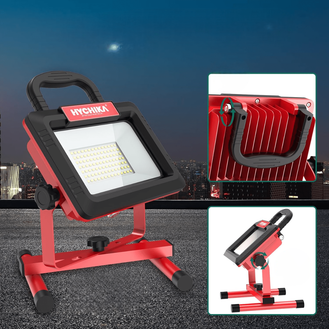 Lampe de Travail - PortableWorkLamp™ - Rouge - BricoÉclairage