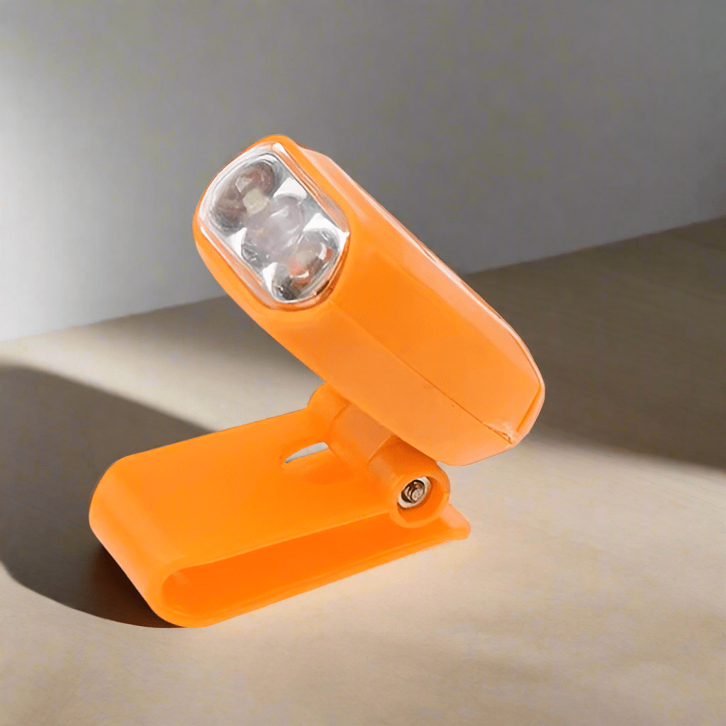 Lampe Frontale - LEDHatClipLight™ - Orange - BricoÉclairage