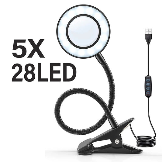 lampe led 5x pince bureau table